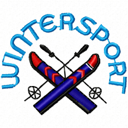 Ski Embroidery Design 7 Ski Embroidery Design 7